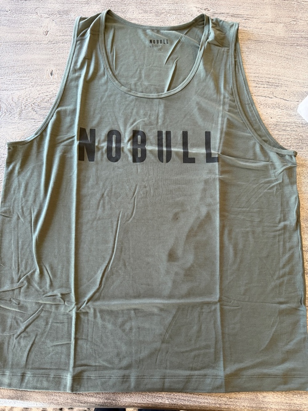 NOBULL Olive Green Logo Muscle Tank